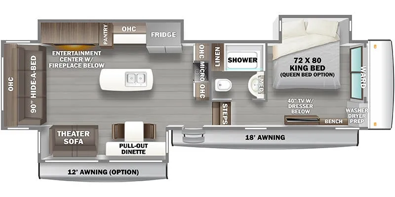 Forest River Riverstone Reserve 3670RL floor plan