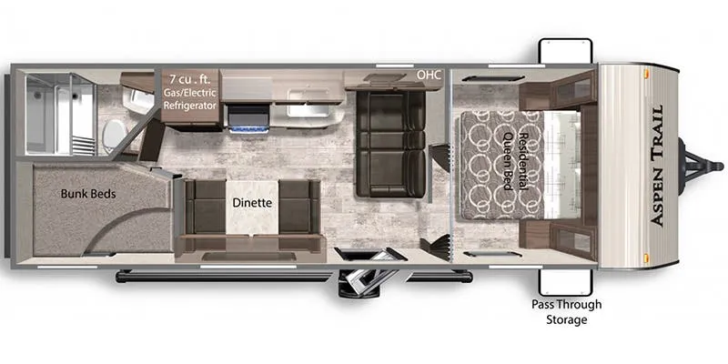 Dutchmen Aspen Trail 24BHWE floor plan