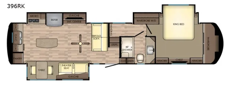2019 CrossRoads Redwood 3961RK - Floor plan