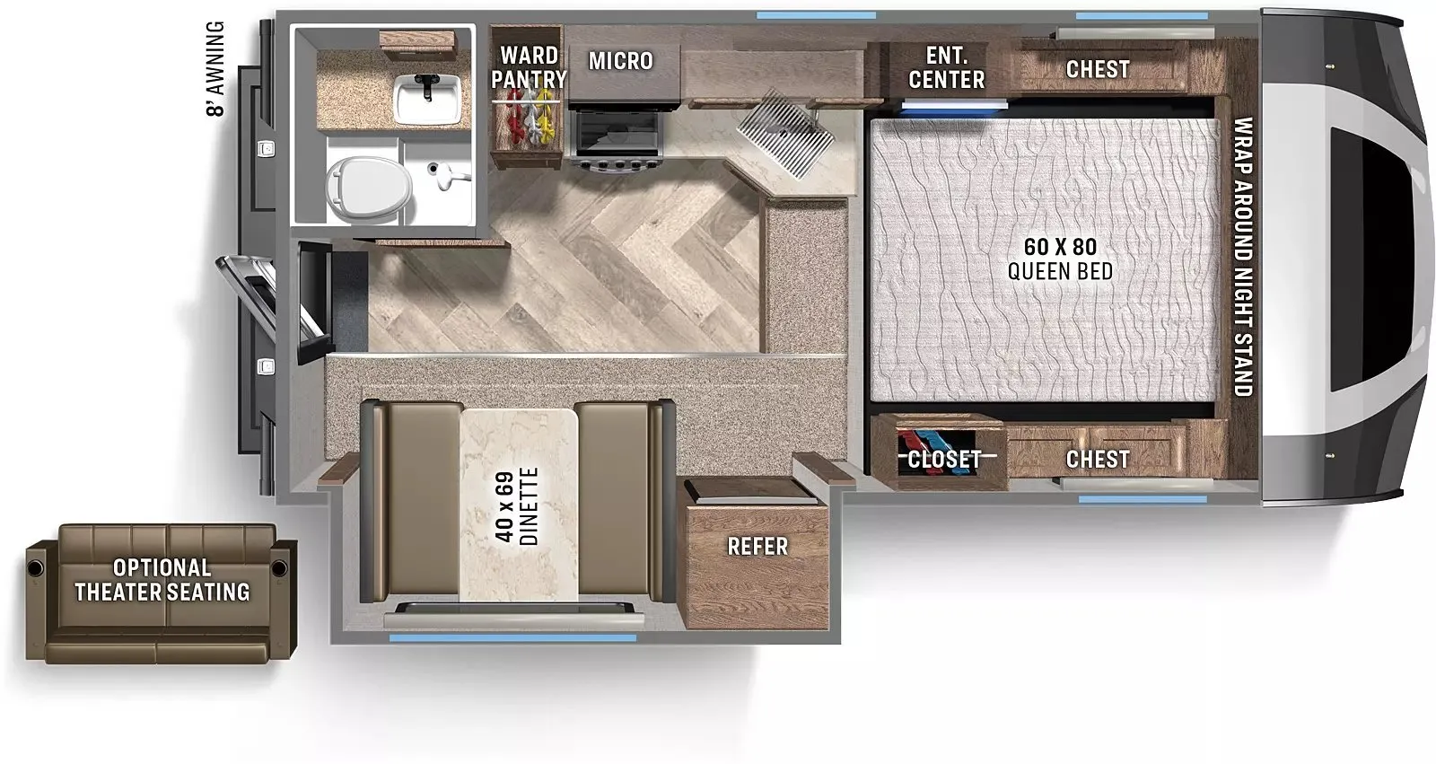Palomino Real Lite Truck Camper HS-1914 floor plan