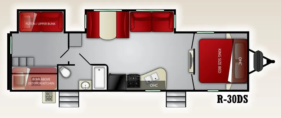 Cruiser RV Radiance 30DS floor plan