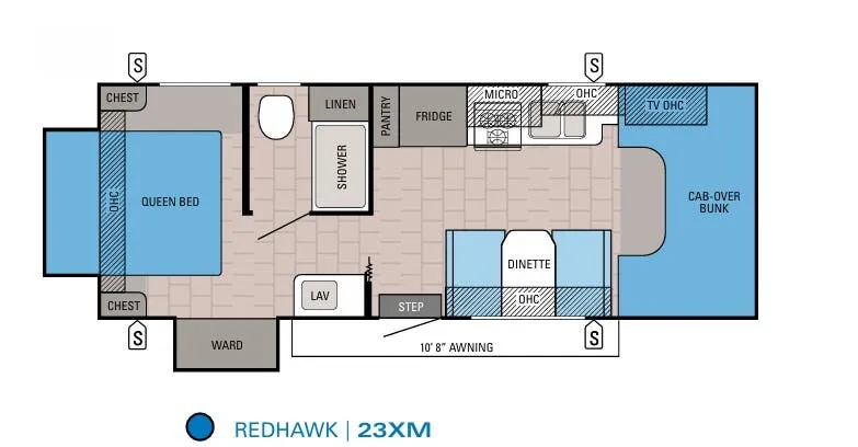 Jayco Redhawk 23XM floor plan