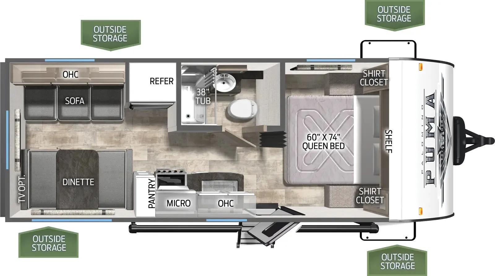 Palomino Puma 20RLX floor plan