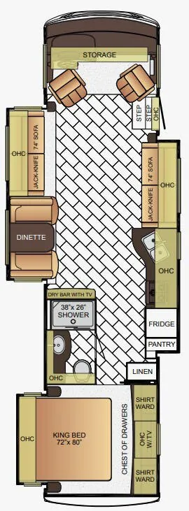 Newmar Bay Star 3518 floor plan