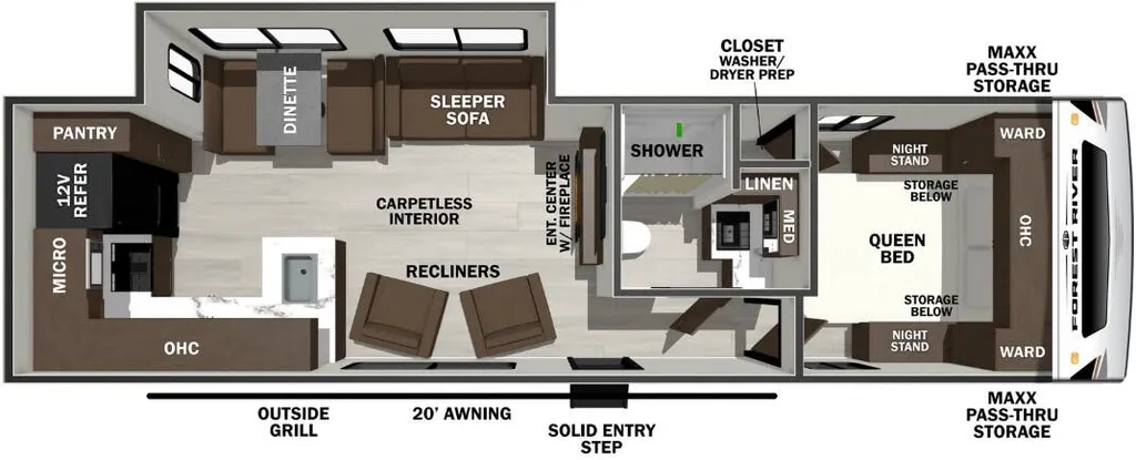 2026 Forest River Wildcat ONE 271CHEF floor plan