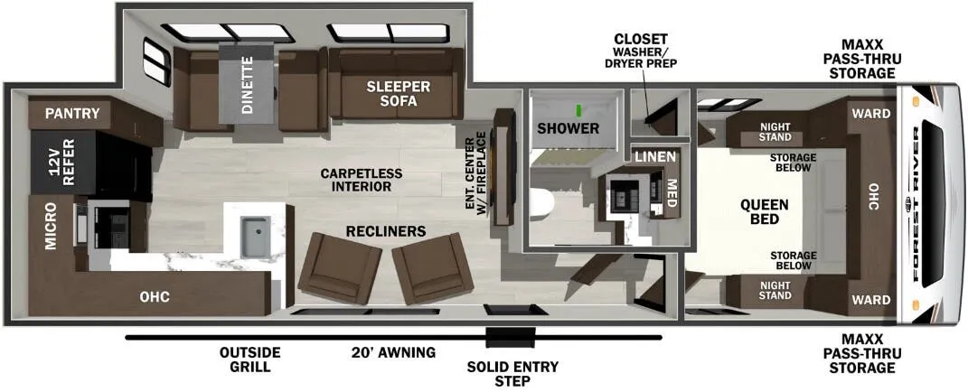 2026 Forest River Wildcat ONE 271CHEF - Floor plan