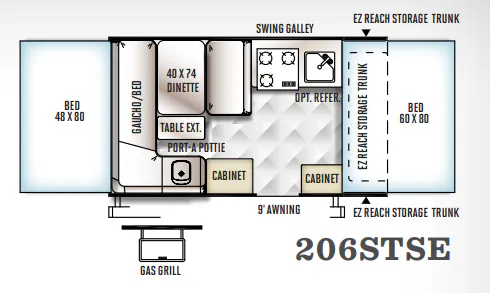 Forest River Flagstaff SE 206STSE floor plan