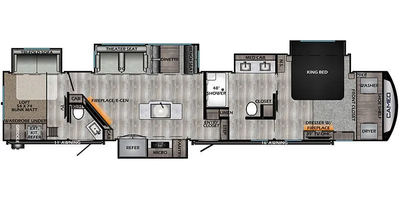 CrossRoads Cameo CE4051BH floor plan