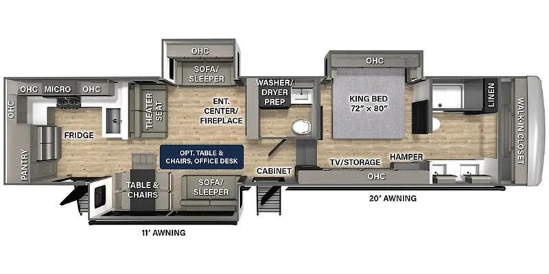 2027 Palomino Columbus 384RKH floor plan