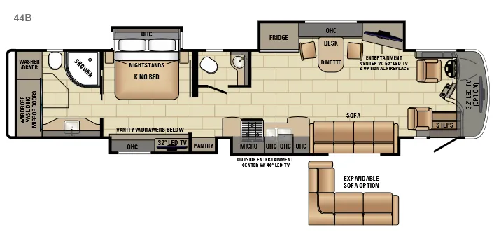 2017 Entegra Coach Insignia 44B - Floor plan