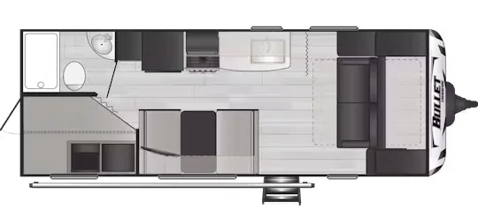 Keystone Bullet Crossfire 2200BHWE floor plan