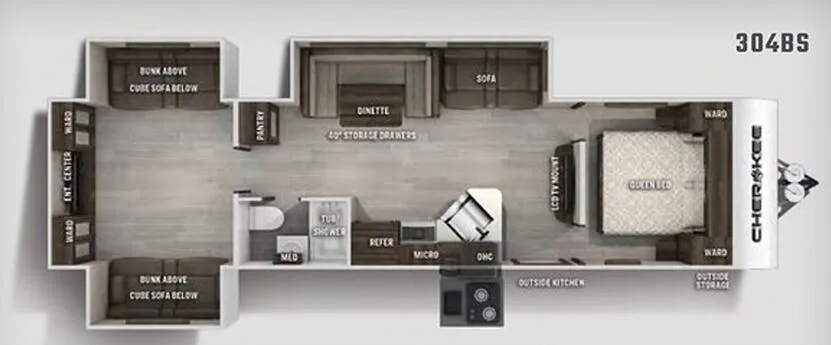 Forest River Cherokee 304BS floor plan