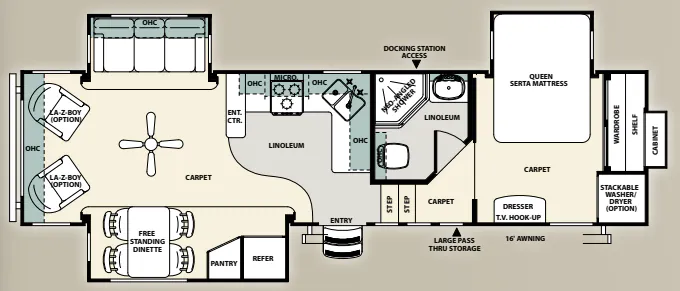 Forest River Sandpiper 300RL floor plan