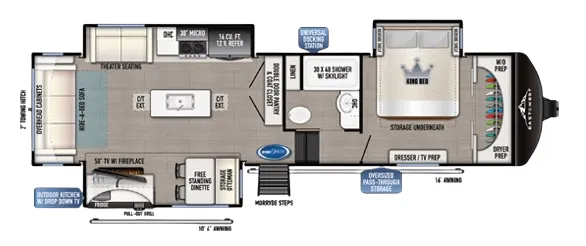 East to West Blackthorn 3101RL-OK floor plan