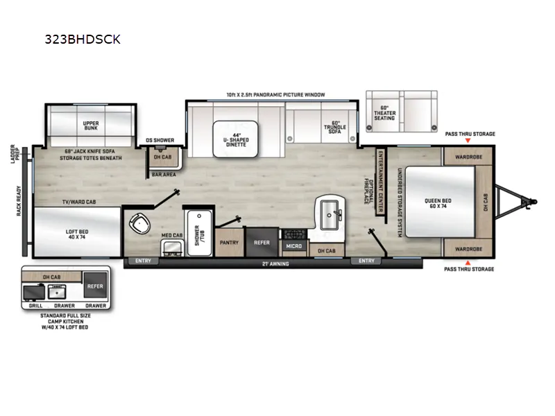 2022 Forest River IBEX 20BHS floor plan