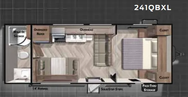 Forest River Wildwood X-Lite 241QBXL floor plan