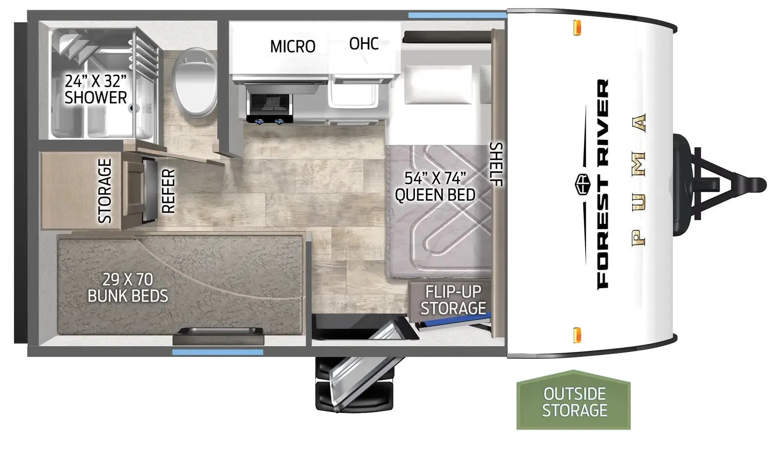 Palomino Puma Camping Edition 122BHCE floor plan