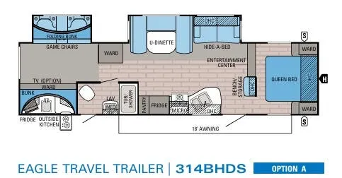 2017 Jayco Eagle 314BHDS - Floor plan