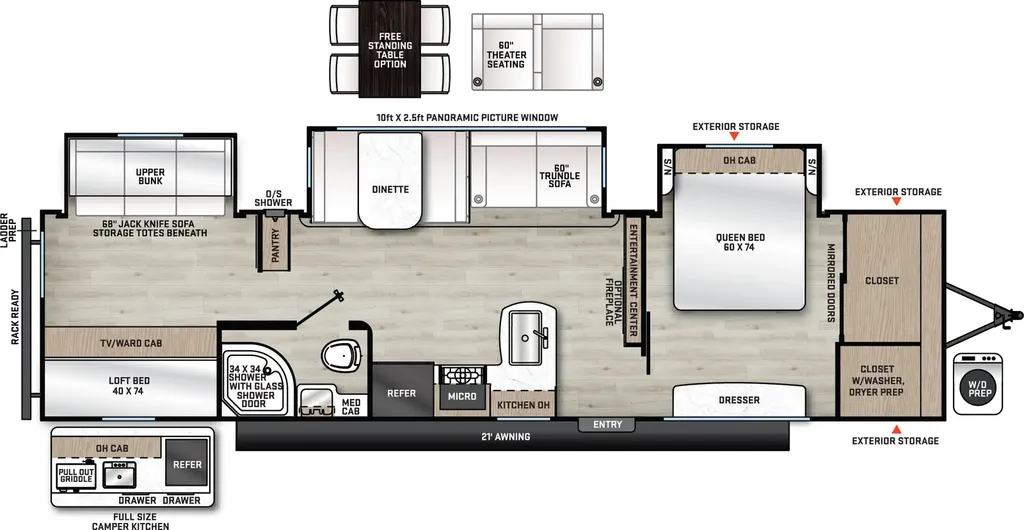 2027 Coachmen Catalina Legacy Edition 343BHTS floor plan