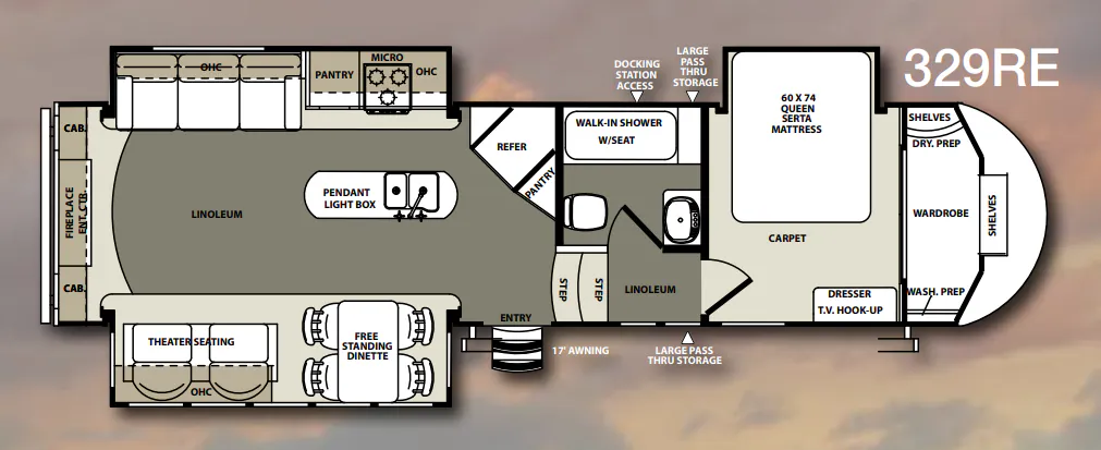 Forest River Sierra Select 329RE floor plan