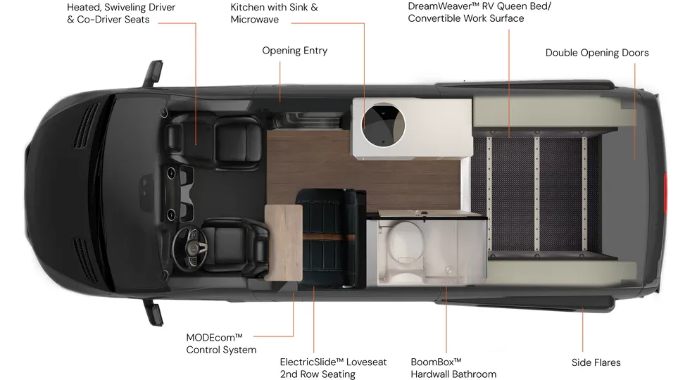 Storyteller Overland Dark MODE XO floor plan