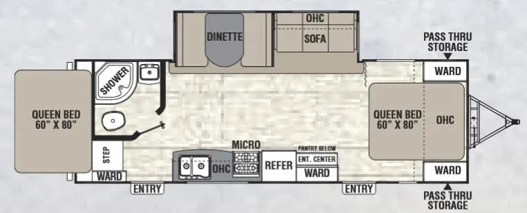 Coachmen Freedom Express Ultra Lite 254 DSX floor plan