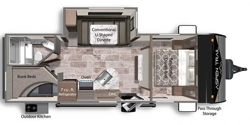 2022 Dutchmen Aspen Trail 2340BHSWE floor plan