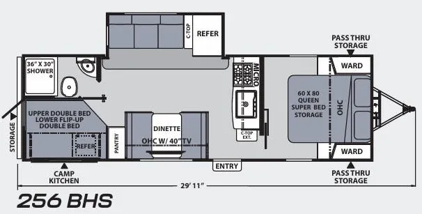Coachmen Apex Ultra-Lite 256BHS floor plan