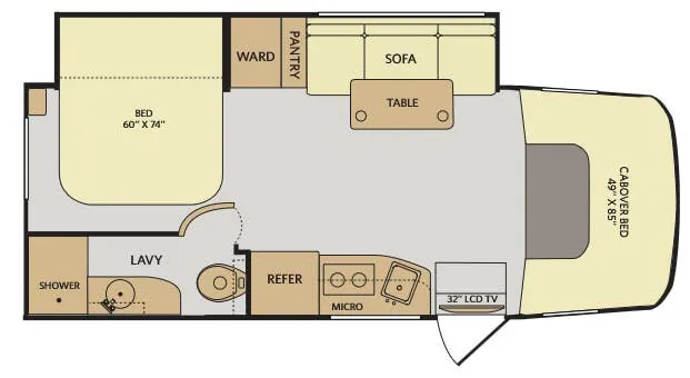 Fleetwood Pulse 24D floor plan