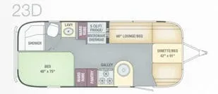 Airstream International Serenity 23D floor plan