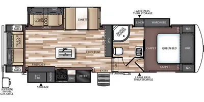 2018 Forest River Salem Hemisphere Hyper-Lyte 29RLSHL floor plan
