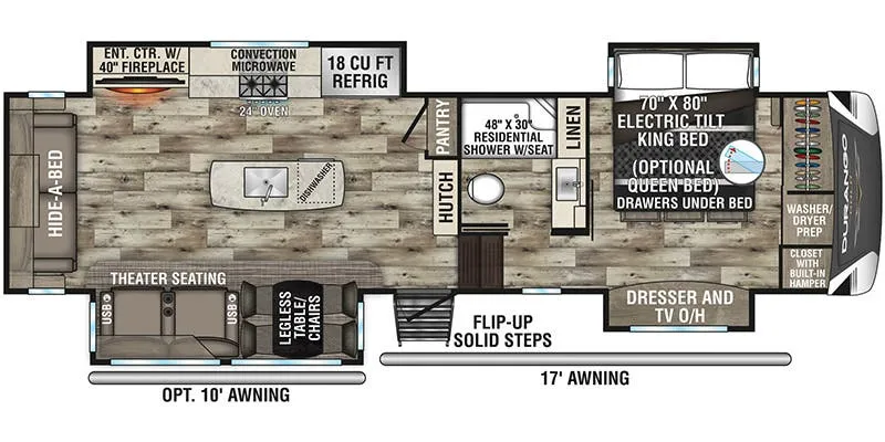 K-Z Durango Gold G356RLQ floor plan