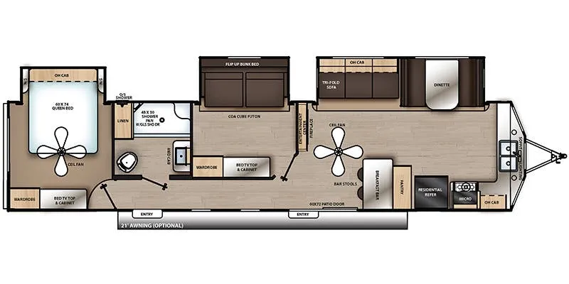 Coachmen Catalina Destination 39FKTS floor plan
