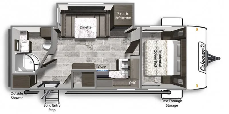 Dutchmen Coleman Light 2425RB floor plan