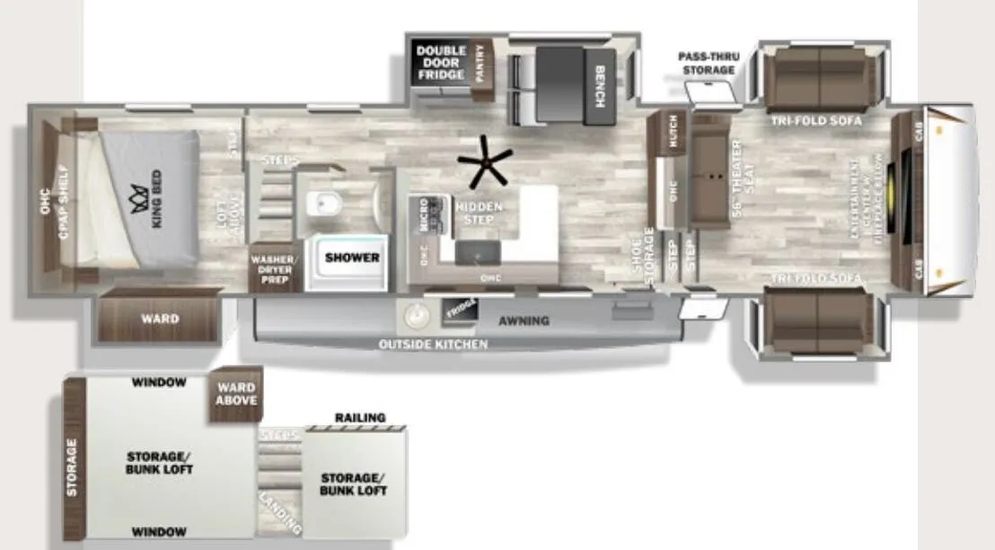 2024 Forest River Sabre 37FLL - Floor plan