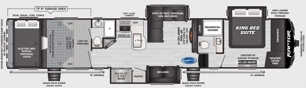 Keystone Raptor 431 floor plan