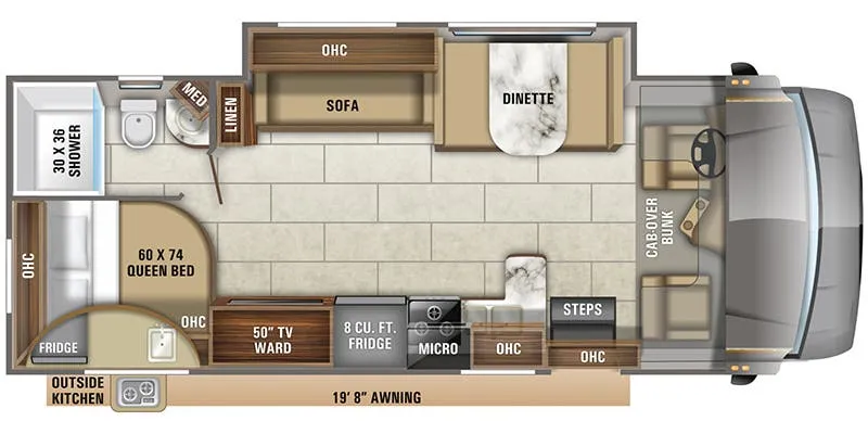 2020 Jayco Redhawk 25R floor plan