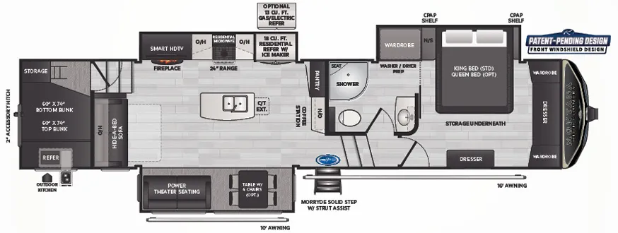 2023 Keystone Montana High Country 351BH - Floor plan