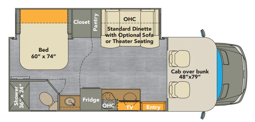 Renegade RV Villagio 25FWC floor plan