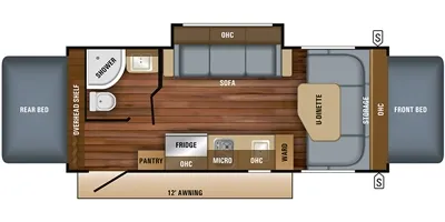 2018 Thor Jayco 19XUD floor plan