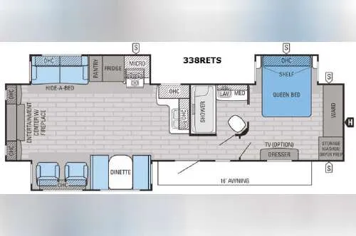 2017 Jayco Eagle 338RETS floor plan
