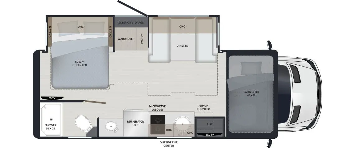 Renegade RV Vienna 25FWC floor plan