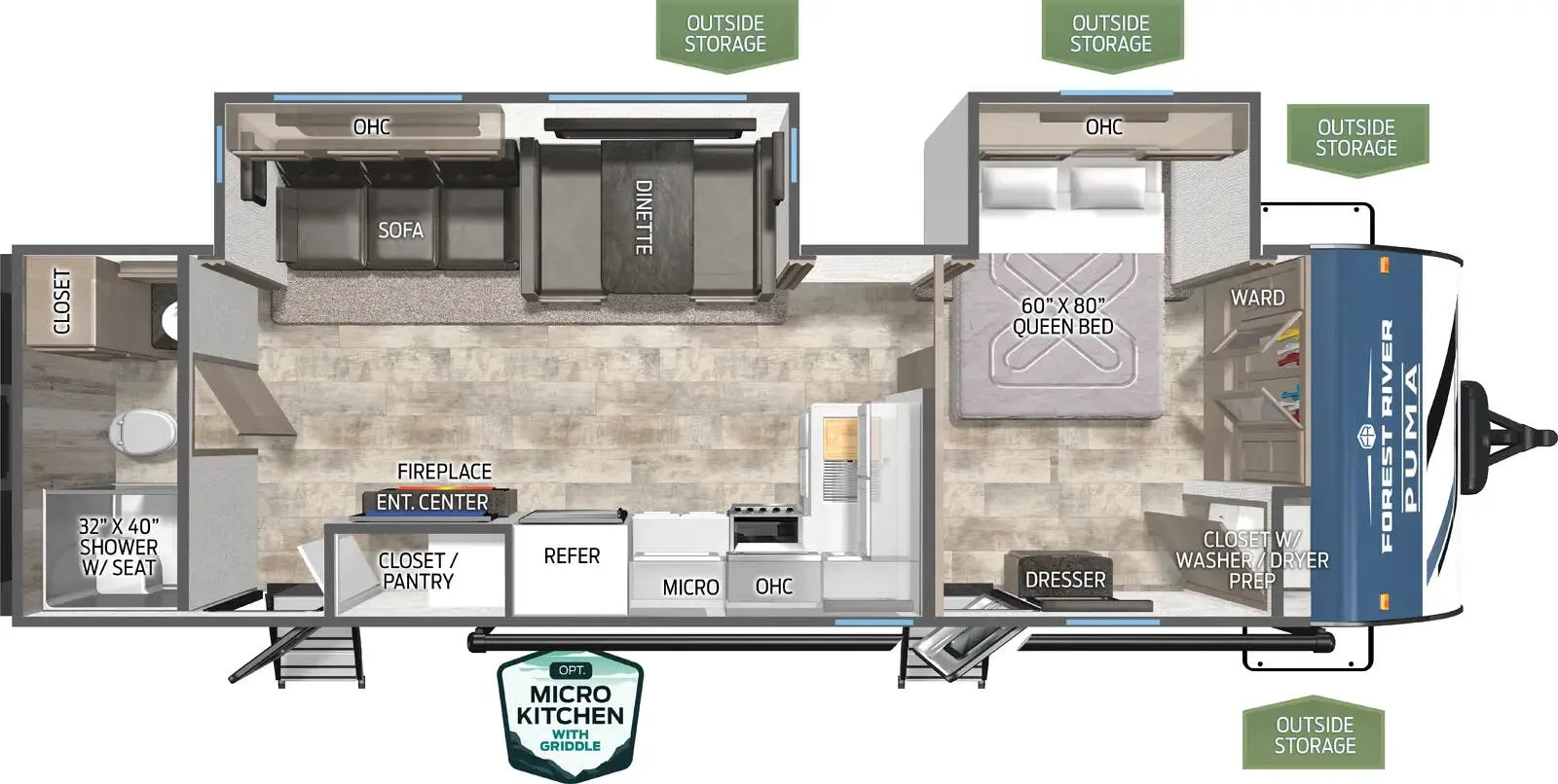 Palomino Puma 27RBDS floor plan