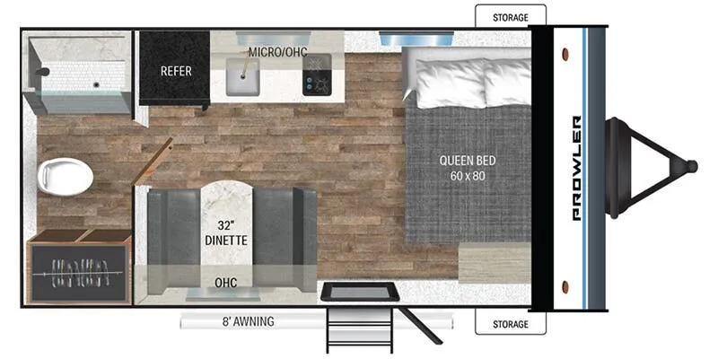 Heartland Prowler Lynx 17RBX floor plan