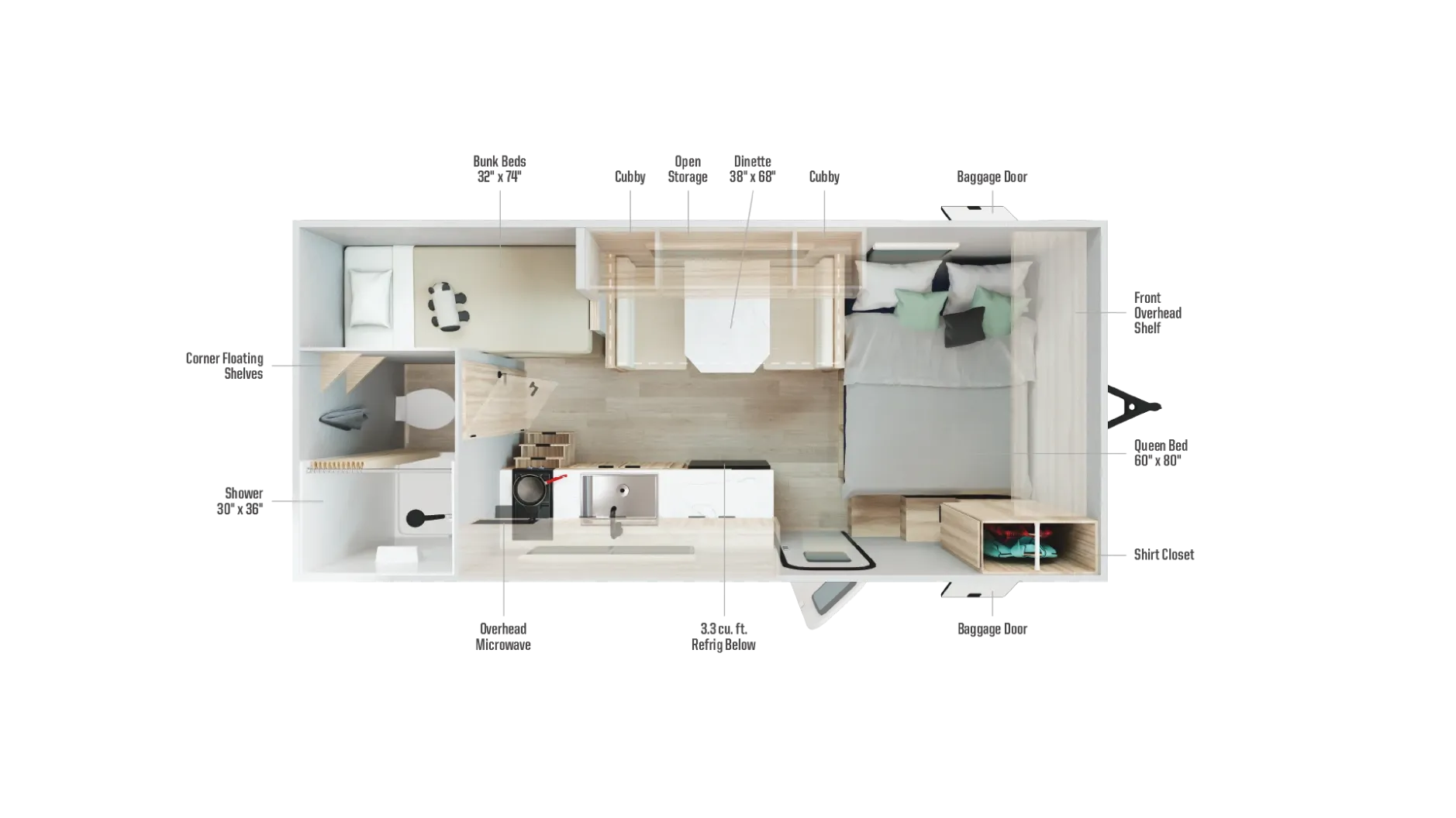2026 Winnebago Access 15BH - Floor plan