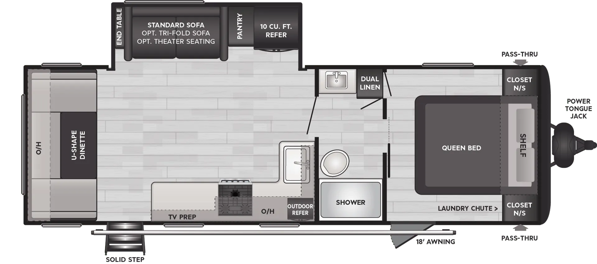 2024 Keystone Hideout 25RDS - Floor plan