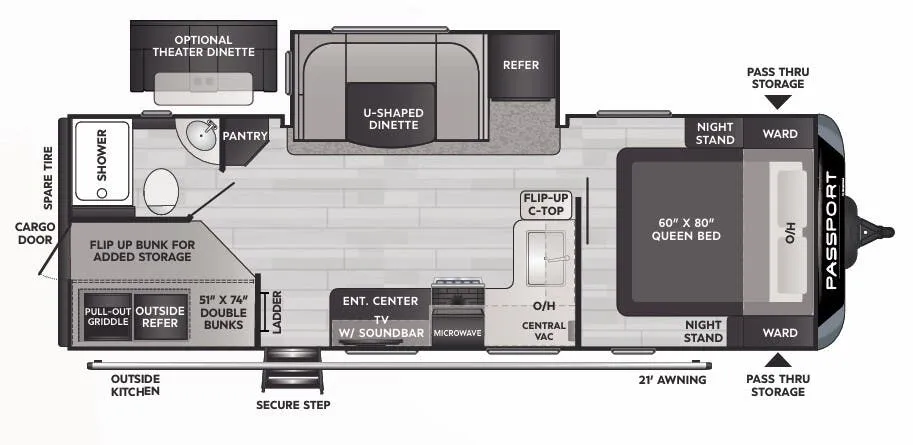 Keystone Passport 2401BH floor plan