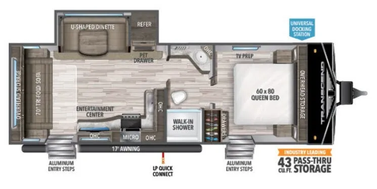 Grand Design Transcend Xplor 245RL floor plan