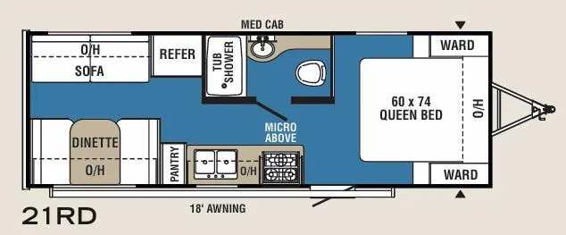 Coachmen Clipper 21RD floor plan