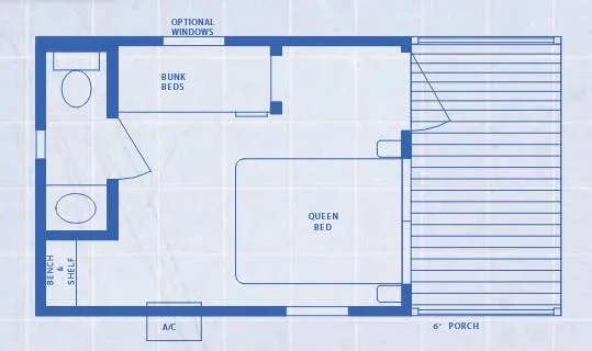 Canterbury RV Deluxe Cabins CC-15FP floor plan